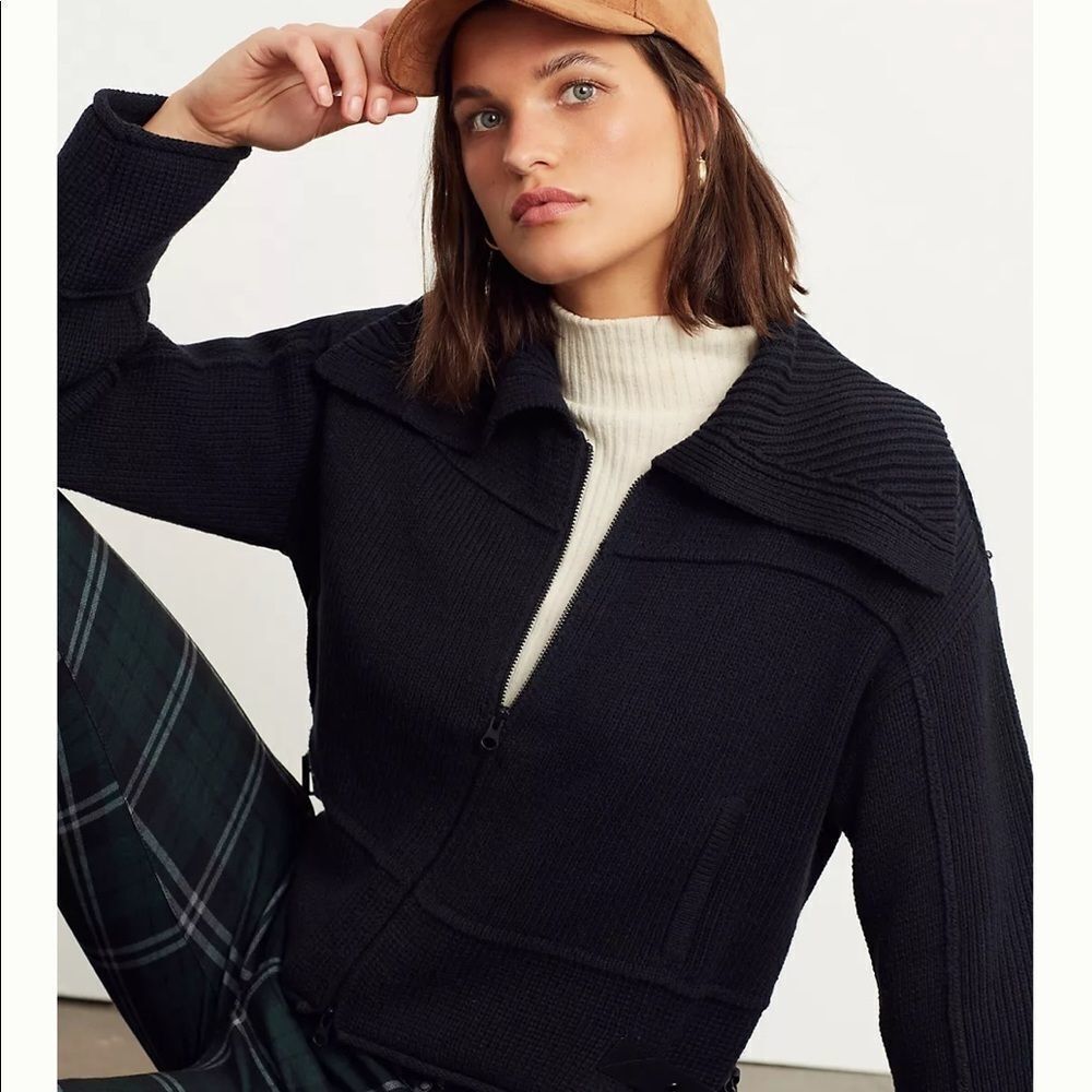 NWT Anthropologie Andrea Cropped Sweater Jacket Small #213